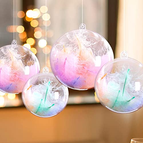 Zuokemy 20Pcs Clear Plastic Fillable Decorative Balls, Diy Christmas Tree Decorative Balls,Suitable For Christmas, Holiday, Wedding, Party, Home Decor (3.14In/80Mm) #TOP5