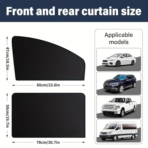 Parasol Ventanilla Coche para VW Touran 2006-2024 con Imanes 3