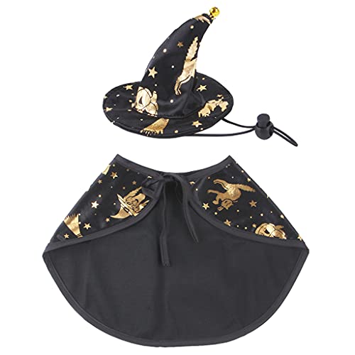 Disfraz Halloween para mascota capa y sombrero miniatura 1