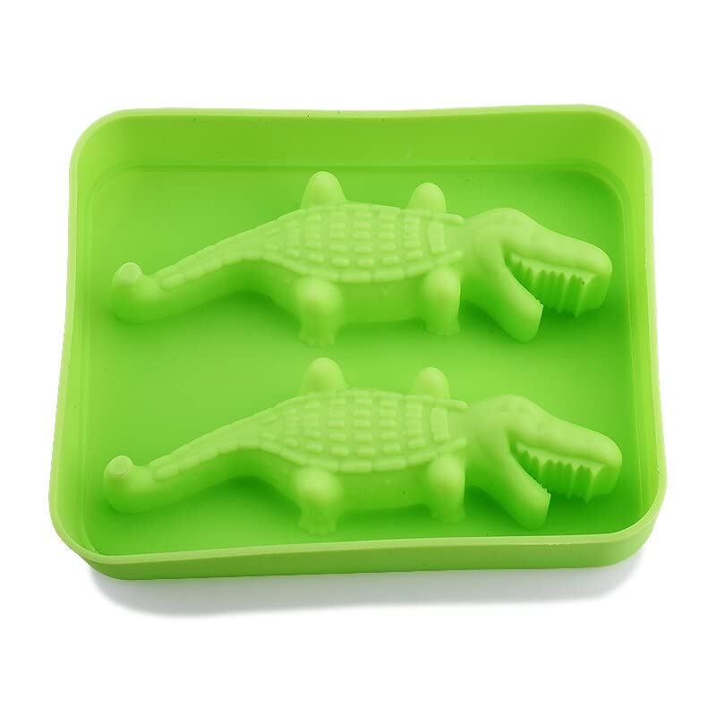 Molde de hielo de silicona 3D cocodrilo con tapa miniatura 4