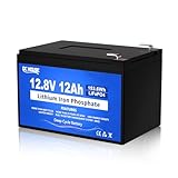 DC HOUSE 12V 12Ah LiFePO4 Lithium Battery with 15A BMS, 10 Year Lifespan,10000+ Cycles, for Marine, Ride on Toy, Trolling Motor Fish Finder, Kayak, Power Wheels, Pride Go Go Mobility Scooters