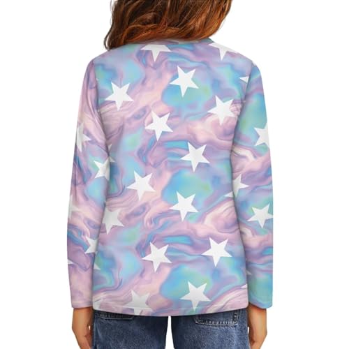 Image of Girls Basic Tee Shirts Outdoor Long Sleeve Shirt Winter Clothes Size 3-16 Top Fall Clothes Gift for Holiday