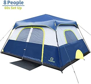 OT QOMOTOP Tents, 8 Person 60 Seconds Set Up Camping Tent, Waterproof Pop