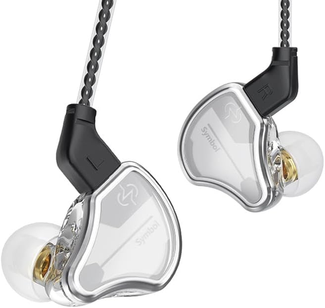 イヤモニ Yinyoo イヤホン 有線 CCZ BC02 カナル型 イヤホン イヤモニ型 イアフォン Wired Earphones シングルDD イヤホン 2pin 高遮音性 リケーブル対応 ゲーミングイヤホン (マイク無し, シルバー)