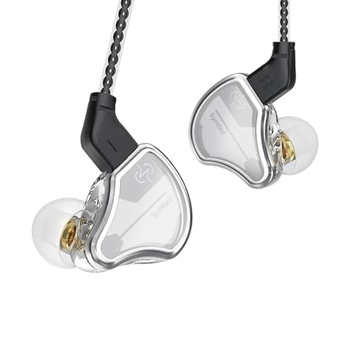 �C�����j Yinyoo �C���z�� �L�� CCZ BC02 �J�i���^ �C���z�� �C�����j�^ �C�A�t�H�� Wired Earphones �V���O��DD �C���z�� 2pin ���Չ��� ���P�[�u���Ή� �Q�[�~���O�C���z�� (�}�C�N����, �V���o�[)