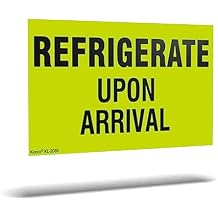 Kenco 3" X 5" Refrigerate Upon Arrival Fluorescent Shipping Label Stickers for Shipping and Packing -500 Labels Per Roll