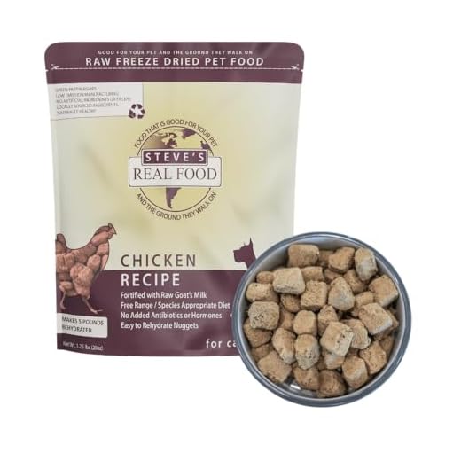 Steve's Real Food Freeze-Dried Raw Dog Food Nuggets, Chicken Recipe, Grain Free, Raw Pet Food for Dogs, Made in USA, 20 oz