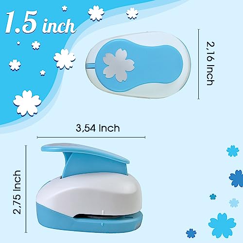 ECOHU Flower Hole Punch for Paper Crafts, 1.5-Inch Across, Cherry Blossoms Punch Cutter, Lever Punch, Flower Shape for Card Making, Scrapbooking, DIY Arts