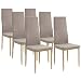 Produktbild Albatros Esszimmerstühle SAN REMO 6-er Set Cappucino/Braun, Stoffbezug, Bequem & Ergonomisch geformte Lehne, Küchenstühle