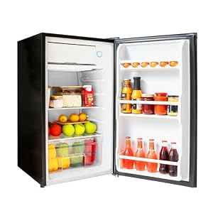 Cecotec Nevera Pequeña Frigorífico Mini Retro 91L 1 Puerta Bolero Coolmarket TT Origin 90 Black E. Frigorífico Sobremesa, 83cm de Alto y 47cm de Ancho, Bajo Consumo, Temperatura Regulable