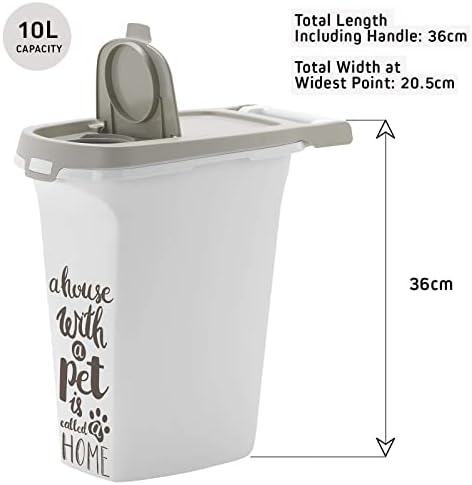 10L Medium Storage Container Dispenser Dry Food Seed Pet Animal Bin Dog Cat Bird