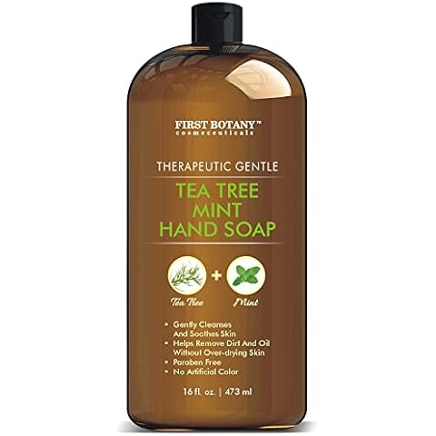 First Botany Tea Tree Mint Hand Soap - Natural Liquid Hand Soap - 16 oz Cover