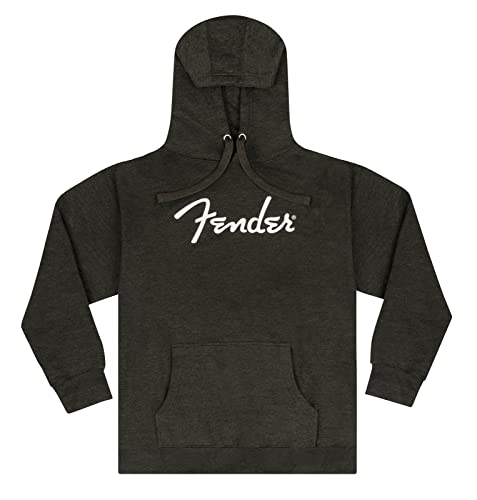 Fender Spaghetti Logo Hoodie Gray Heather Large