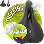 Velmia Bike Seat Made of Comfortable Memory Foam I Bicycle Seat with Ergonomic Zone Concept for Men & Women I Bike Saddle for BMX, MTB & Road