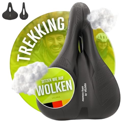 VELMIA Bike Seat Designed in Germany, Made of Comfy Memory Foam I Bicycle Seat...