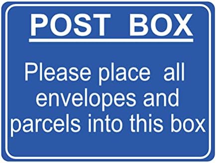 Haobase 2 Pcs Please place all envelopes and parcels into this box Sign Sticker - Self Adhesive Vinyl (20cm x 15cm)