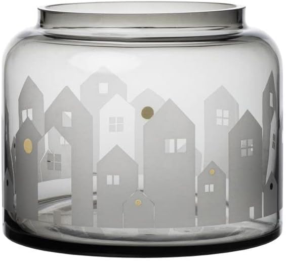 Räder Village Houses Glass Vase - 6"/15.5cm