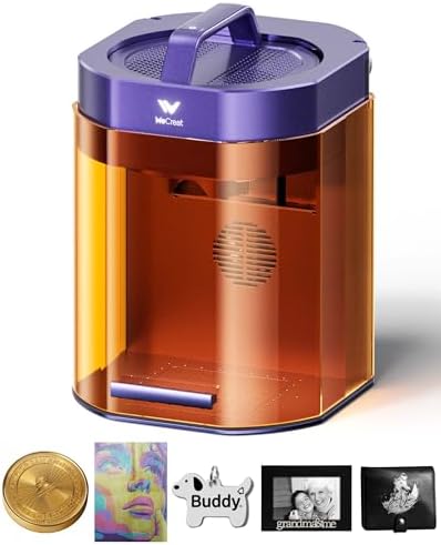 WECREAT Lumos 2-in-1 (3W IR + 10W Diode) Laser Engraver, Colorful Metal Engraving, 4000mm/s Speed, 8K Resolution, Laser Engraving Machine for Jewelry, Wood, Leather Craft Fair Events DIY