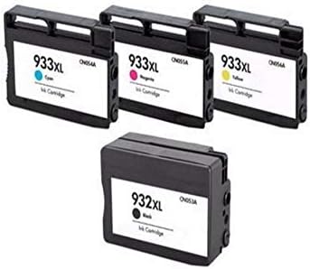 Cartuchos De Tinta 932XL/933XL - Pack De 4 Compatible Con HP Officejet 6600, 6700, 7510, 7612 Y Más