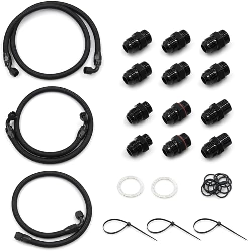 Transmission Cooler Lines Replacement for 01-05 Chevy/GMC 6.6L Duramax Diesel LLY LB7 Transmission Cooler Lines - Thumbnail 3