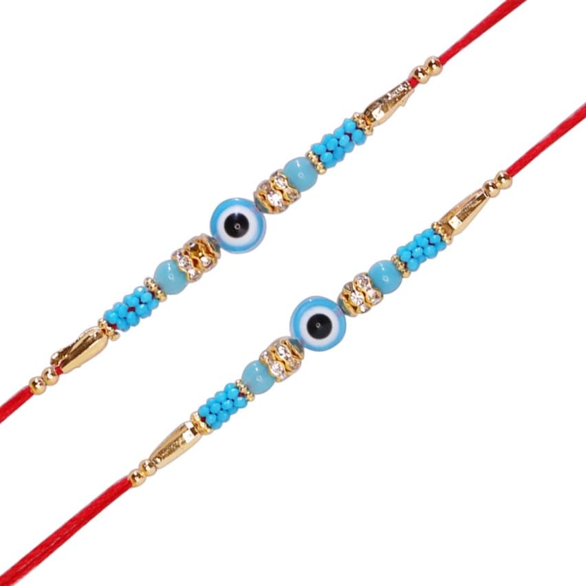 Set of 2 EVIL Traditional Rakhi Designer Rakhi- Best Handmade Rakhi for Loving Brother/Sibling/Rakhi for Brother, Rakhi Bracelet, Raksha Bandhan Rakhi, Raksha Bandhan Festival4