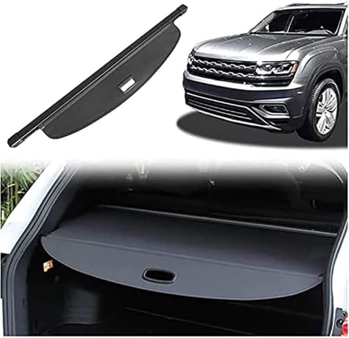 Cubreobjetos maletero retráctil VW Atlas Teramont 2017 2018, cubierta extensible trasera 2