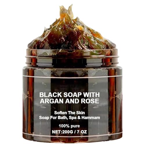 Morocco Black Soap, Morocco Body Scrub Black Soap Dispenser, Savon Marocain Naturel, African Black Soap Bar, Savon Noir Rafraîchissant Pour Femmes, Hommes