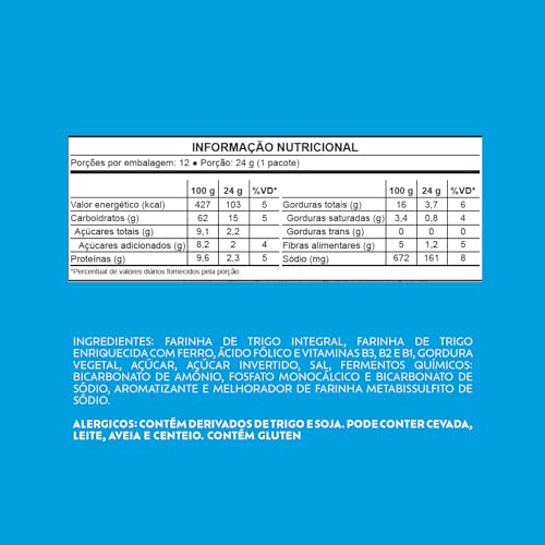 Club Social Biscoito Salgado Integral Embalagem Econômica 288G