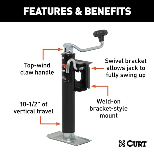 Curt 28300 Top Wind Bracket Mount Jack by CURT - Image 3