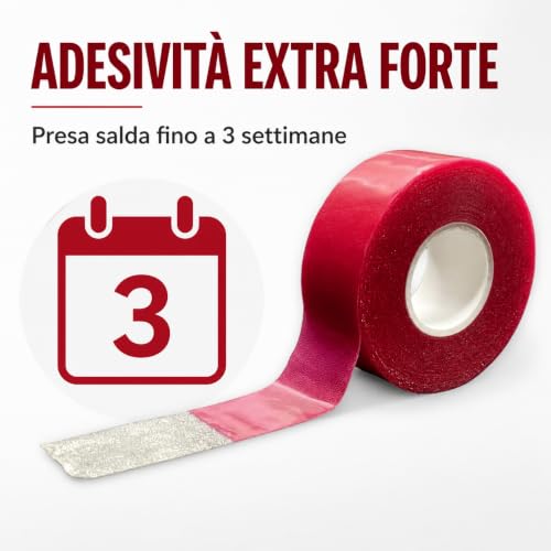 Dpm Tapes - Bardzo Mocna Przezroczysta Dwustronna Taśma do Peruk, Tupetów i Systemów Włosów, Wig Tape do Przycinania, 25 mm x 4,16 m
