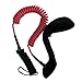 BEIDUOYANG Waist Belt Leash with Paddle Board Coiled Leash for Stand Up Paddle Board Adjustable Quick Release Surfboard Waist Leash Coiled Leash, Black