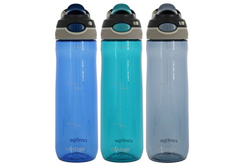 Contigo, Monaco/Scuba/Stormy Weather, 3-Pack AUTOSPOUT Water Bottles, 24oz