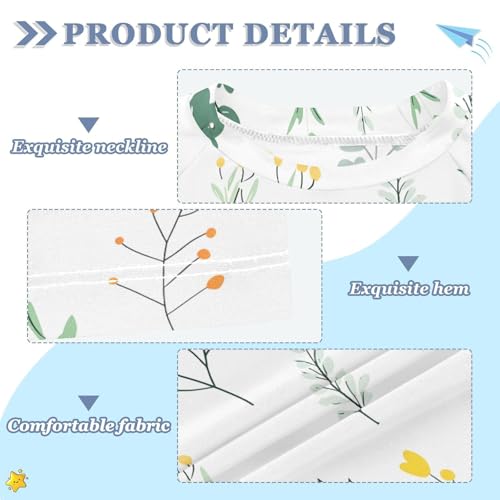 ALAZA Kids Rash Guard Girls Boys Toddler Swim Shirts Short Sleeve Grass UPF 50+ 3T3