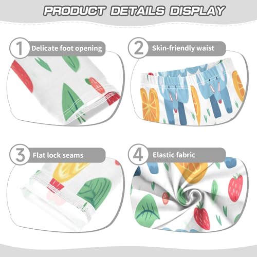 Bolaz Toddler Girls Leggings Printed Yoga Pants Leggings Blue Elephant Orange for Kids3