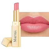 Moisture Nude Pink Lipstick for Women Hydrate Tinted Lip Balm for Dry Cracked Lips Glossy Nude Lip Color Juicy Finish, MA073 Bare Soul