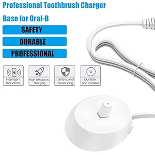 Electric Toothbrush Replacement Charger Base Compatible with Oral B iO3 iO4 iO5 iO6 PRO/DB Series Inductive Charging Base Portable Waterproof Power Cord Environmental ABS Model 3757 for Travel