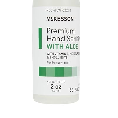 McKesson Hand Sanitizer with Aloe, 2 oz [Pack of 48] Bulk, Travel Size, 70% Ethyl Alcohol, Spring Water Scent, No-Rinse Sanitizing Gel with Vitamin E and Moisturizers, Medical-Grade