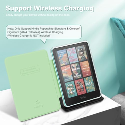 Fintie Case for 7" All-New Kindle Paperwhite (12th Generation, 2024) and Kindle Colorsoft, Ultra Clear Soft Light Transparent TPU Back Cover Auto Wake/Sleep, Agave Green by FINTIE - Used condition - Image 6