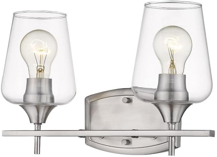 Z-Lite 2 Light Vanity 473-2V-BN, Clear