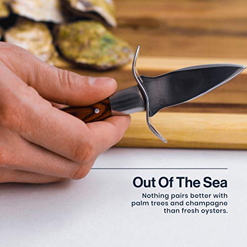 HiCoup Oyster Shucking Knife and Glove Kit Clam and Oyster Knife
