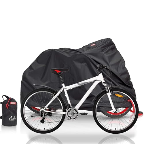 BARTSTR Fahrradabdeckung wasserdicht - Wetterfeste Fahrradgarage aus reißfestem Material - Hoher UV-Schutz - Schutzhülle für 1 Fahrrad bis 26" Zoll