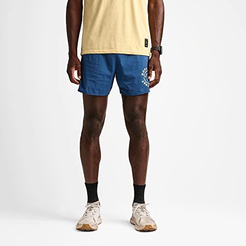 Roark Run Amok Alta 5" Running Short, Lightweight Brief Lined Athletic Workout Shorts For Men, Denim Blue, Xl #TOP2