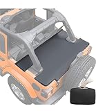 Tonneau Cover for Jeep Wrangler JK Unlimited (2007-2018) 4 Door Rear Vinyl Trunk Cargo Cover, Jeep T