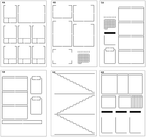 Speedy Spreads Journal Stencils (Weekly Layouts #2) - x6 Stencils for A5 Bullet Dot Grid Journal Notebook, Save Time on Full-Page Layouts, DIY Planner Templates for Productivity by Sunny Streak