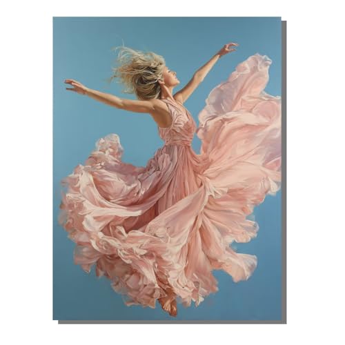 数字油絵 ダンサー ペイントバイナンバー 女性 DIY Paint by Numbers 数字キット塗り絵 手塗り 絵 デジタル油絵 (フレーム付き) 3ブラシと36アクリル絵の具が入 クリエ 手工芸 ホーム 壁 オフィス装飾 ギフト 40x55 cm Z