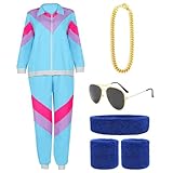 Trajes de Hip Hop de los 90 Traje Shell,Chándal de los 80 para Hombre Ropa Deportiva Retro | Trajes elásticos elásticos | Bonito y moderno disfraz de chándal de los años 80 para hombre y mujer.