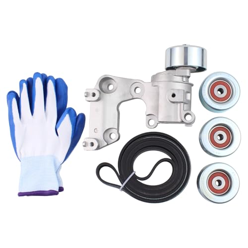MOTOKU Accessory Drive Belt Tensioner Assembly with Idler Pulley and Serpentine Belt Kit for Toyota 4Runner 2010-2024 Land Cruiser 2012-2014 Tundra 2011-2014 4.0L