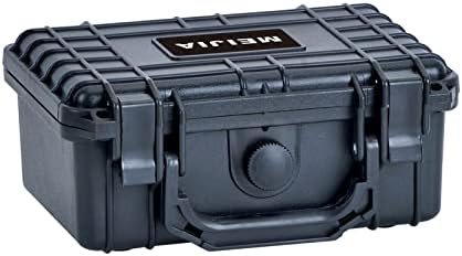 MEIJIA Waterproof Protective Hard Case,Camera Case with Customizable Foam, Fit use of Camera,Drones,Lens,8.12x6.56x3.56inches,Elegant Black