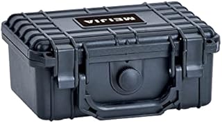 MEIJIA Waterproof Protective Hard Case,Camera Case with Customizable Foam, Fit use of Camera,Drones,Lens,8.12x6.56x3.56inches,Elegant Black