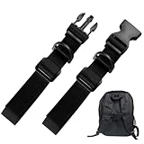 JUGUTA 2 Stück Schwarz Schnellverschluss Rucksackgurt Verstellbarer Brustgurt Rucksack Rucksackriemen Nylon Allzweck Gurtband Für Wandern Joggen Außerhalb